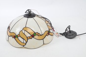 New: Italian Made Tiffany Style Ceiling Light Fixture Collezione Giotto (PE90056)