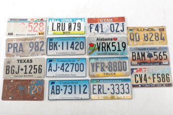 15pc Assorted License Plate Lot