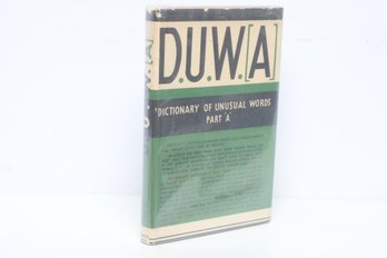 Reference: D.U.W. (A) Dictionary Of Unusual Words Part A, 1946 HC DJ, Thames Bank Publishing