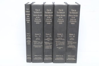 US Civil War History: Official Records Of The Union And Confederate Armies National Historical Society 5 Vol S
