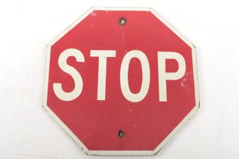 Large Wooden Stop Sign