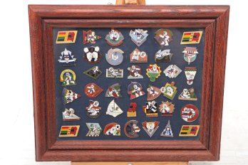 Grouping Of Olympic Collector Pins In Frame
