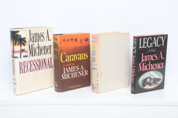 Historical Fiction: James A. Michener 4-Book Lot, Random House Hardcovers With Dust Jackets