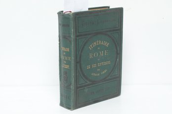 MAPS 1880 Archaeologist Antoine NibbyGuide To Rome Decorative Cloth