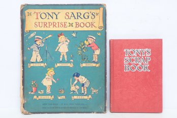 Childrens Literature: Tony Sarg Illustrated Books Lot, Incl. Surprise Book And Tonys Scrap Book HC
