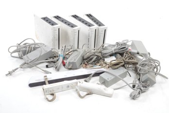 Grouping Of Nintendo Wii Consoles, Controllers, Etc.