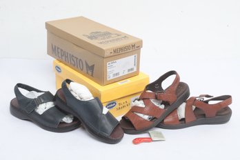Two Pairs Of Size 7 Women's Sandals Dr.Scholls And Mephisto