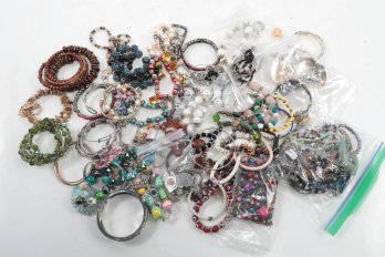 Large Lot Of Bracelets