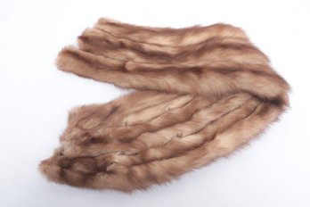 Vintage Brown Mink Fur Stole Shawl
