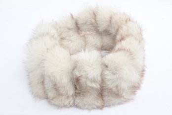 Vintage White Fox Fur Stole Shawl