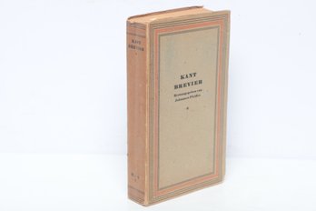 Philosophy: Kant-Brevier, Ed. Johannes Pfeiffer, 1948 Hamburg, Marion Von Schrder Verlag