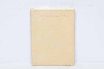 Religion: 1912 Episcopal Marriage Certificate Book, Our Marriage Vow, Protestant Episcopal Church, NY