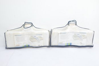 2 NOS Average Therapeutica Ergonomic Foam Neck Pillow In Original Packaging. Packaging May Have Wear Or Discol