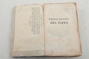 1822 Political Portrait Of The Popes/ Portrait Politique Des Papes, Consideres Comme Princes Temporels