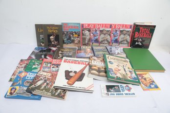 Large Lot Of Baseball & Mixed Sports Related Books
