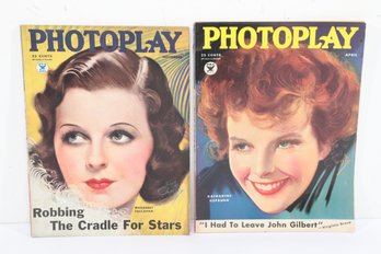 Photoplay Magazines April And November 1934 Katharine Hepburn Margaret Sullavan Cover Art By Earl Christy