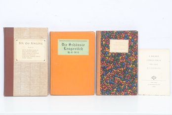 Poetry & Fine Press: Six Go Singing, Die Schnste Lengevitch, & The Golden Garland, Early 20th C. (4 Items)