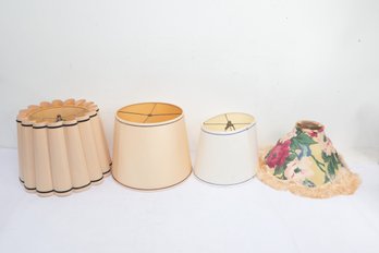 4 Vintage Mixed Size Lamp Shades