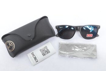Black Ray Ban Wayfarer Sunglasses Blue Tinted Lenses