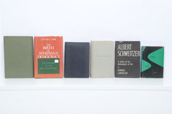 History & Philosophy: Greek Art, Athenian Democracy, Edmund Wilson, Albert Schweitzer, Stendhal, 6 HC Books