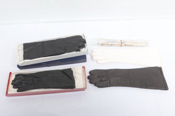 Antique Ladies Glove Lot W/ Fan