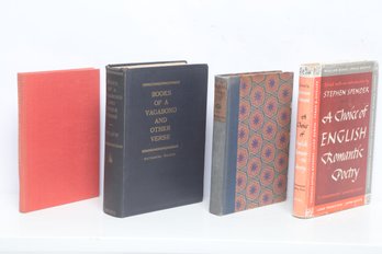 Modern Poetry & Romantic Verse: Spender, Roy Campbell, Wilson, And Blunt, 4 Vols, HC