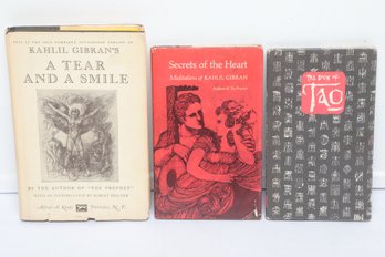 Philosophy & Poetry: Kahlil Gibran And The Book Of Tao, 3 Hardcover Volumes With Dust Jackets