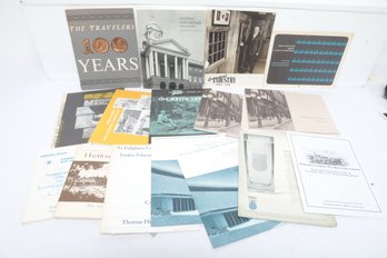 Mixed Connecticut Local Ephemera & Books Hartford Architecture, The Travelers, West Hartford Reports