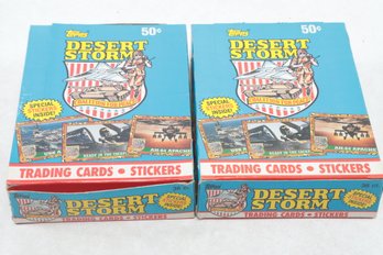 (2) 1991 Topps Desert Storm Boxes 36 Packs Per Box