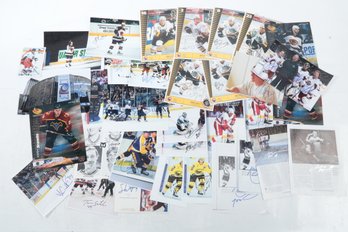 Massive Signed Hockey Photo Lot Johnny Bower Hartford Whalers Doug Sulliman Adam Oates Marcel Dionne