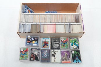 Near Three Row Box Of Non Sport Sets & Cards Pokemon Spiderman Superman Marvel DC Comics