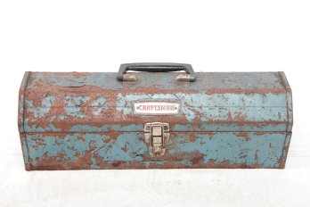 Vintage Craftsman Metal Tool Box W/Contents (Wrenches, Ratchets, Etc.)