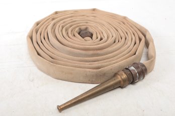 Authentic Firehose W/Brass Nozzle Fitting