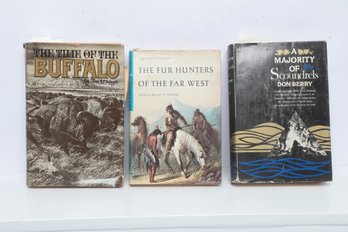American West & Frontier History: The Time Of The Buffalo, Fur Hunters Of The Far West, HC DJ Books