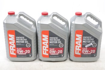 Lot F 2 Fram Synthetic Hip Miles Motor Oil SAE 0W-20 5 QT