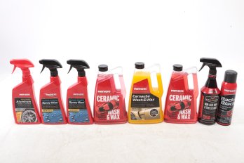 Lot Of Mothers Car Detailing Supplies -Wax - Car Wash Tire Shine And Others