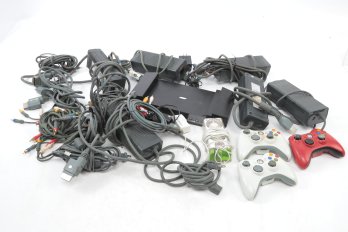 Assorted Grouping Of XBOX Power Cords, Controllers & More