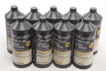 Lot Of 9 Carquest Wearever DOT 3 Brake Fluid For ABS Disc And Drum Brakes System  1 Art Bottles