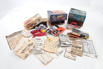Lot Of Vintage Assembled Model Cars And Parts