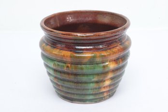 Antique Brush McCoy Bee Hive Majolica Pottery Jardiniere