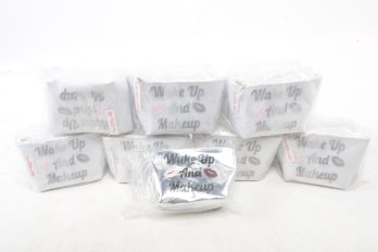 15 LOLO Watch Hill Med. Avery PVC Shiney Silver Make Up & Wake Up Bags (5' X 8' X 3')