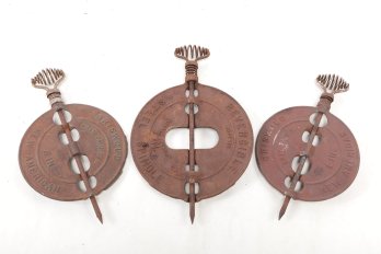 3pc Antique Griswold New American Steel Spindles