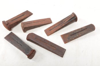 Lot Of 6 Wood Splitting  Wedges