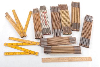 Grouping Of Vintage Folding Rulers