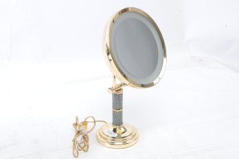 Lighted, Magnified Vanity Mirror