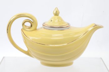 Vintage Hall 6Cup Yellow Aladdin Genie Tea Pot W/Infuser