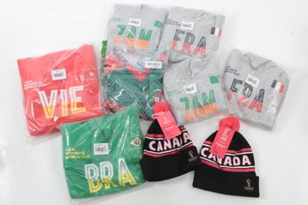 Fifa Soccer Appeal Lot Sweet Shirts And Winter Hats Assorted Sizes
