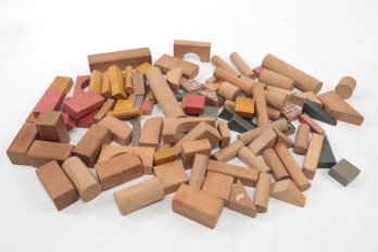 Assortment Of Vintage Wooden Block Toys