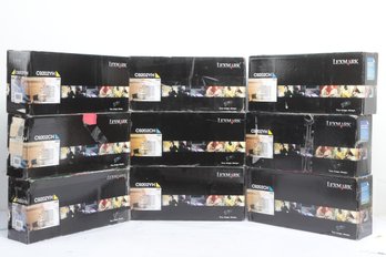 9pc Lot Lexmark Yellow And Cyan C9202 Toner Cartridges
