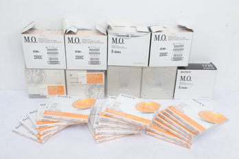 Large Mixed Grouping Of New Sony & GE Magneto Optical Disks (Some Are Re-writable)